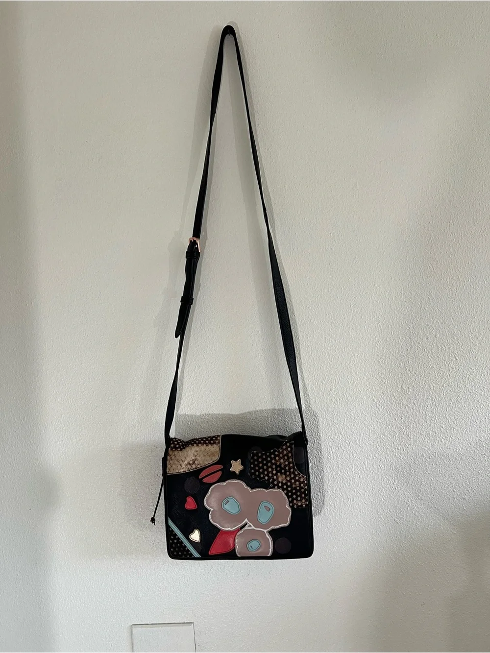 RADLEY London Black Floral Appliqué Crossbody Bag - Picture 2 of 8